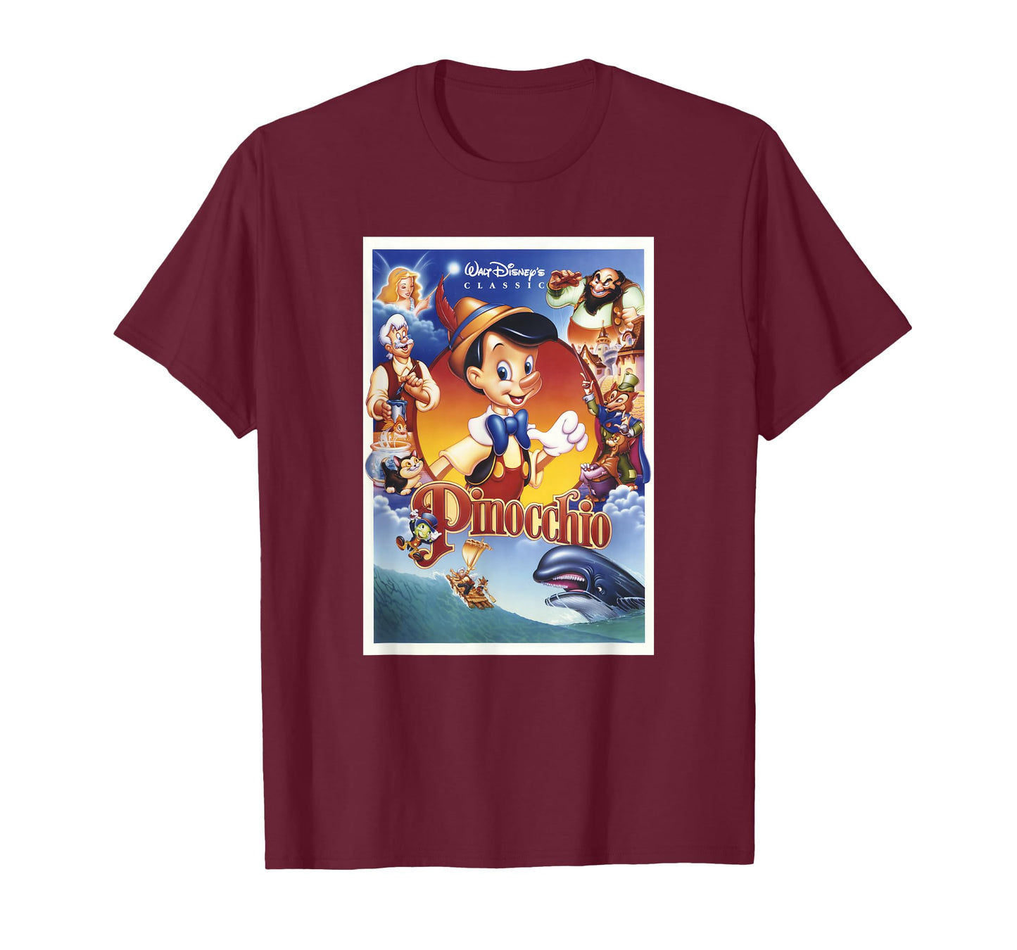 Disney Pinocchio Movie Poster Group Shot T-Shirt