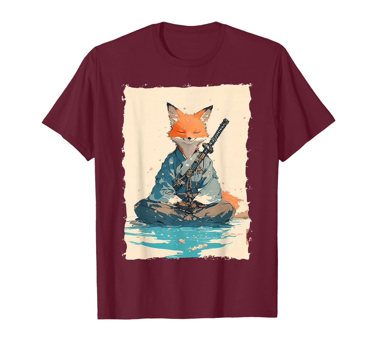 Kitsune Samurai Warrior Japan Myth Fox Spirit T-Shirt