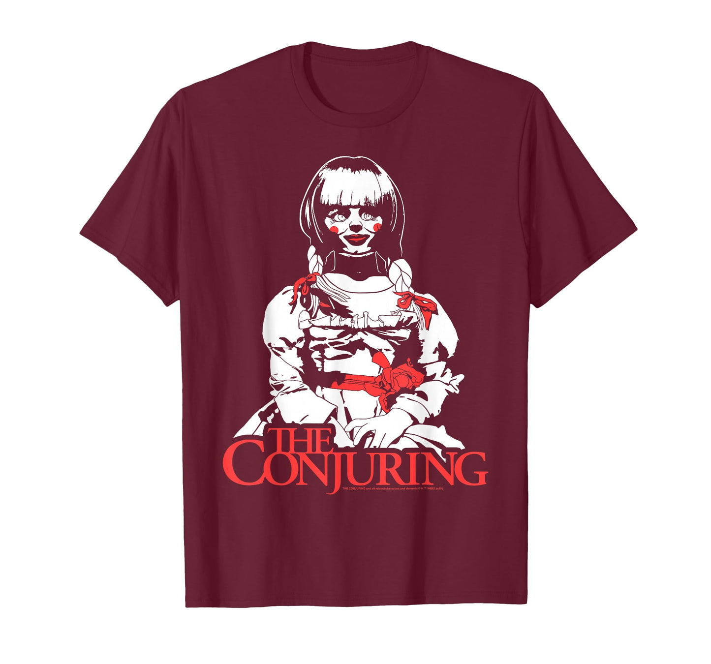 The Conjuring Unisex Adult T-Shirt - Annabelle Horror Movie Shirt - Black - Short Sleeve - Classic Fit - Halloween - Cartoon Pattern
