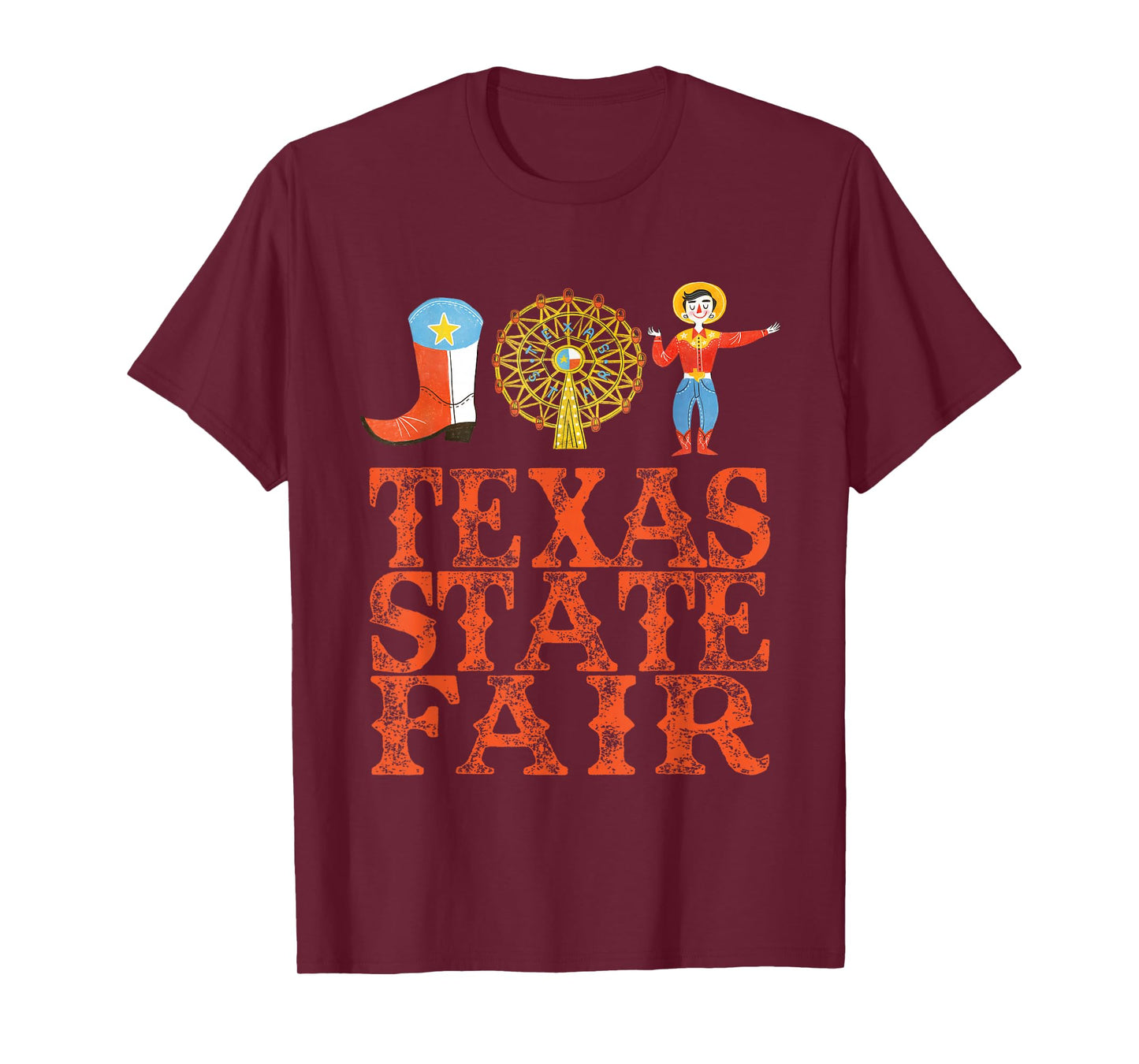 TEXAS FAIR, STATE FAIR COWBOY, FERRIS WHEEL, COUNTY FAIR T-Shirt