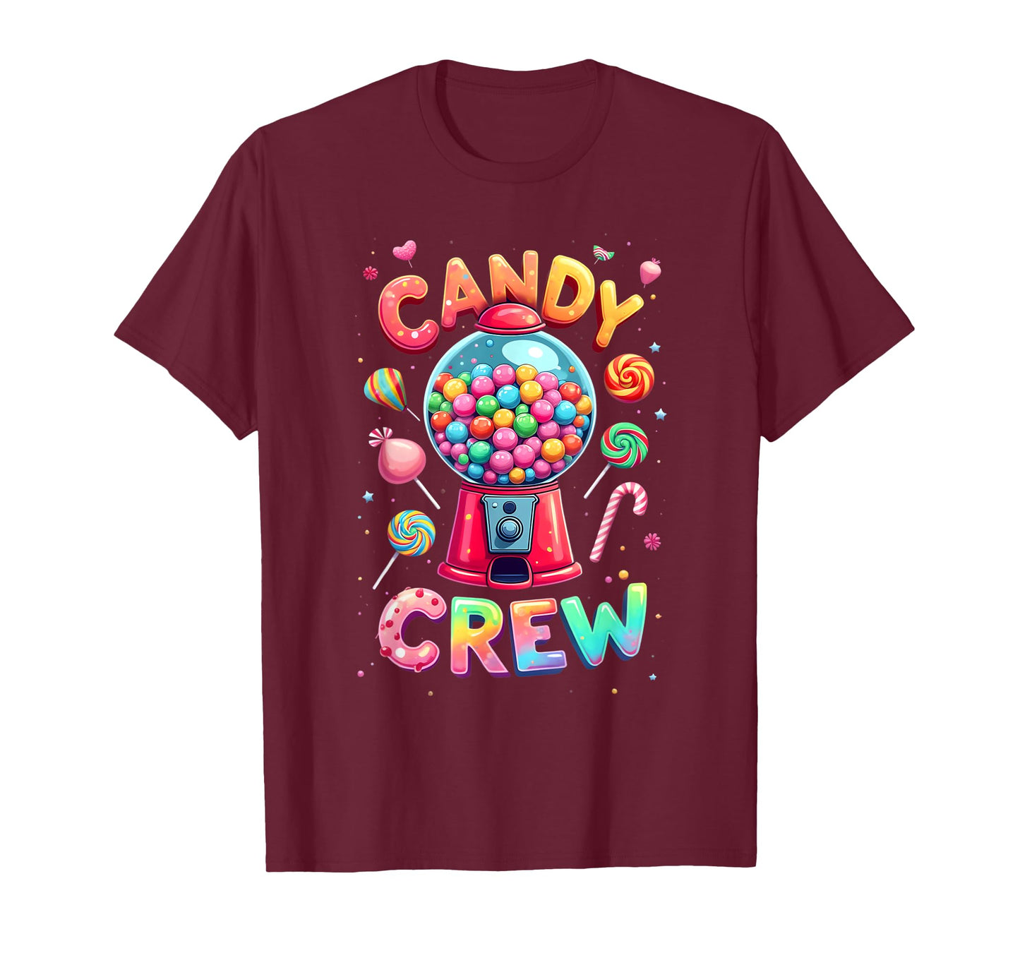 Funny Candy crew Women & Teens Retro Colorful Candy Squad T-Shirt