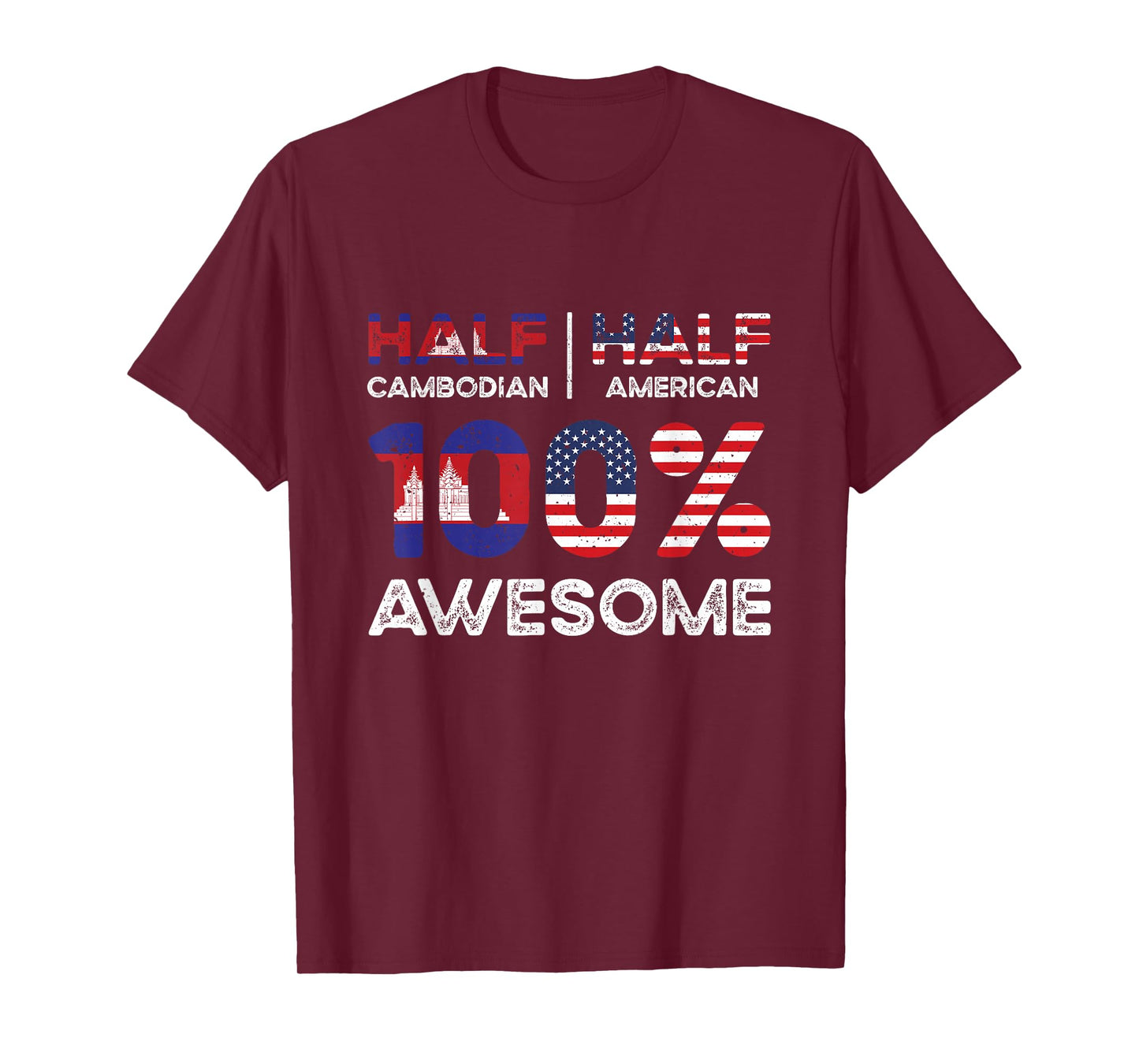 Cambodian American Patriot USA Grown Cambodia US Flag T-Shirt