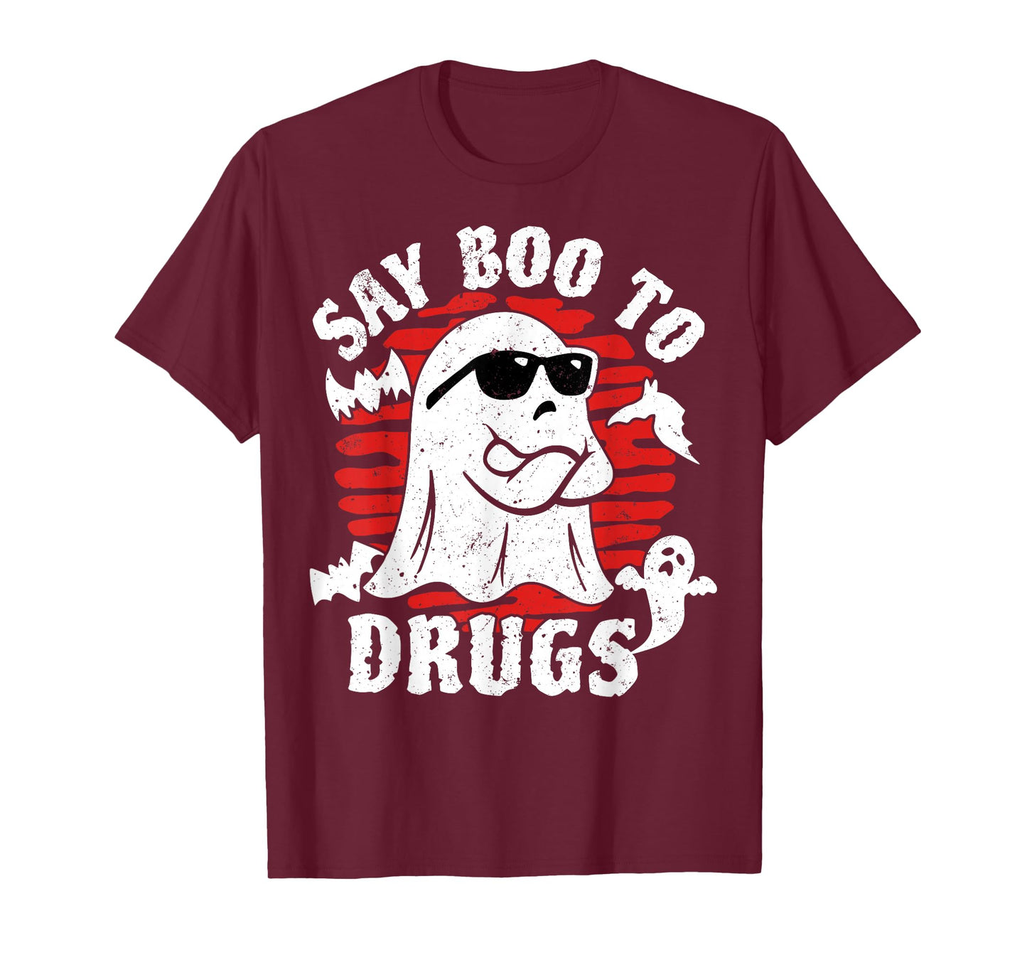 Say Boo to Drugs Anti-Drug Ghost Halloween Red Ribbon Week T-Shirt