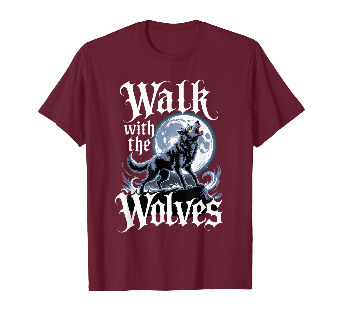 Walk with The Wolves Alpha Y2K Wolf Meme Fearless Alpha Girl T-Shirt