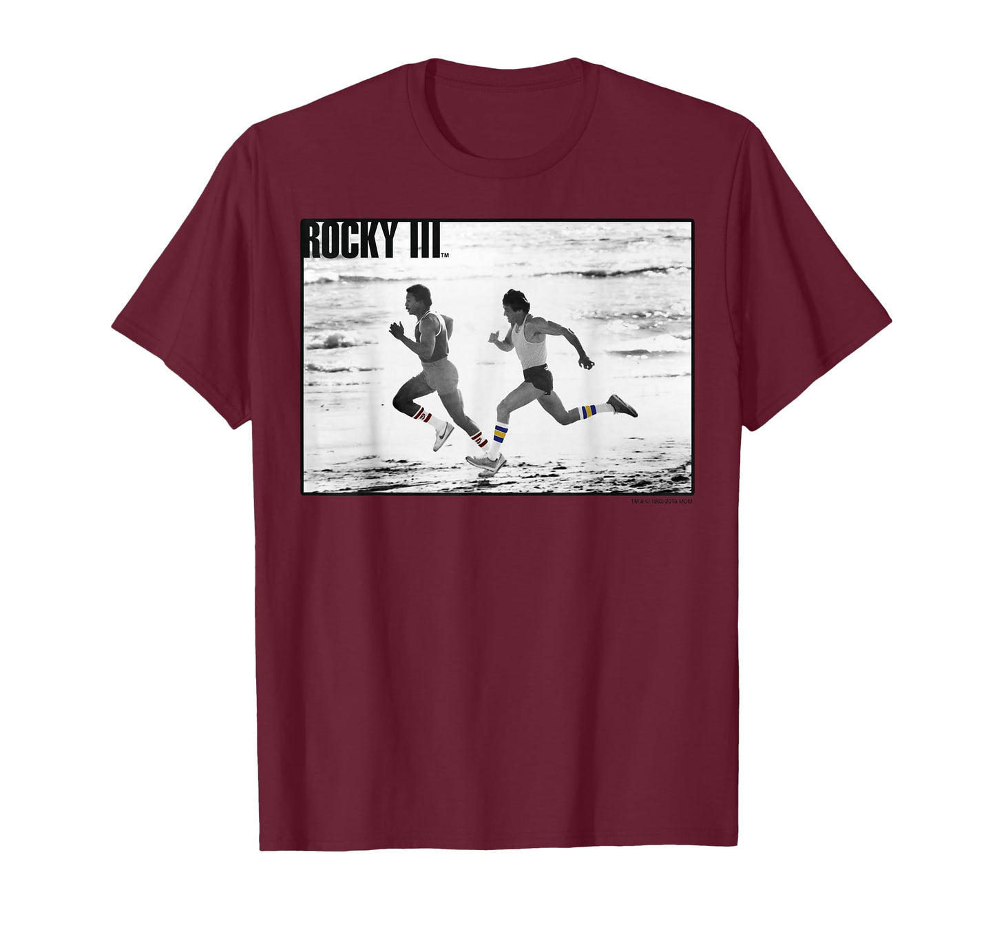 Rocky 3 Apollo Creed Racing Rocky On The Beach Poster T-Shirt