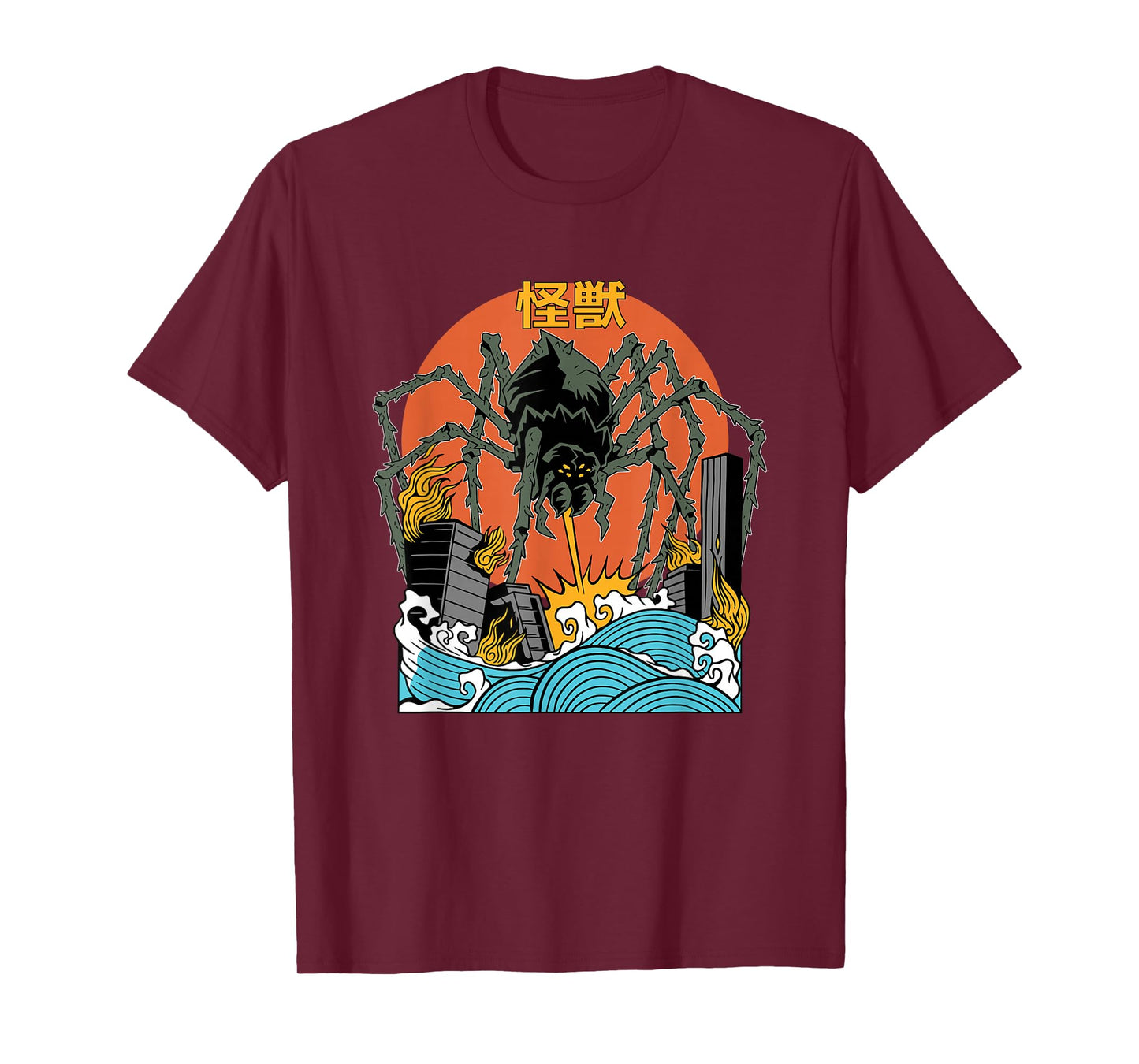 Giant Spider Sunset Japanese T-Shirt
