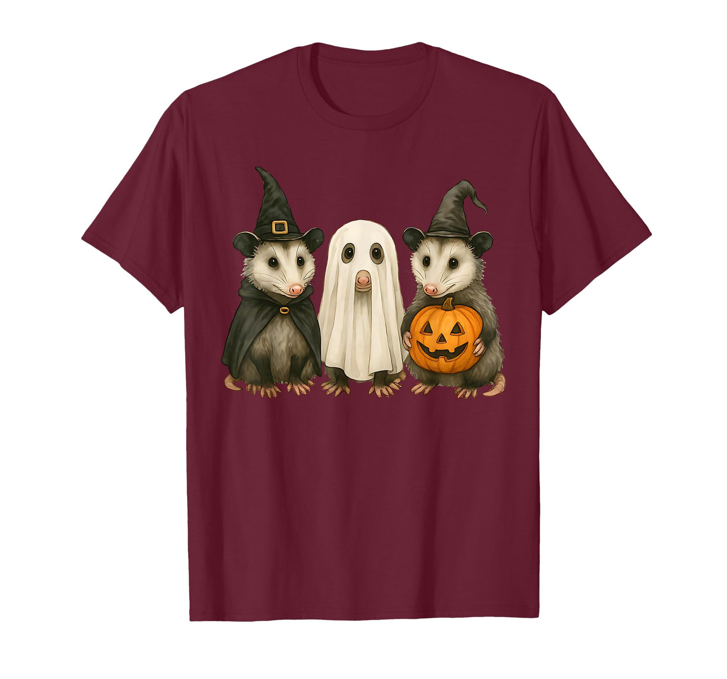 Opossum Halloween Possum Witch Ghost Pumpkin T-Shirt