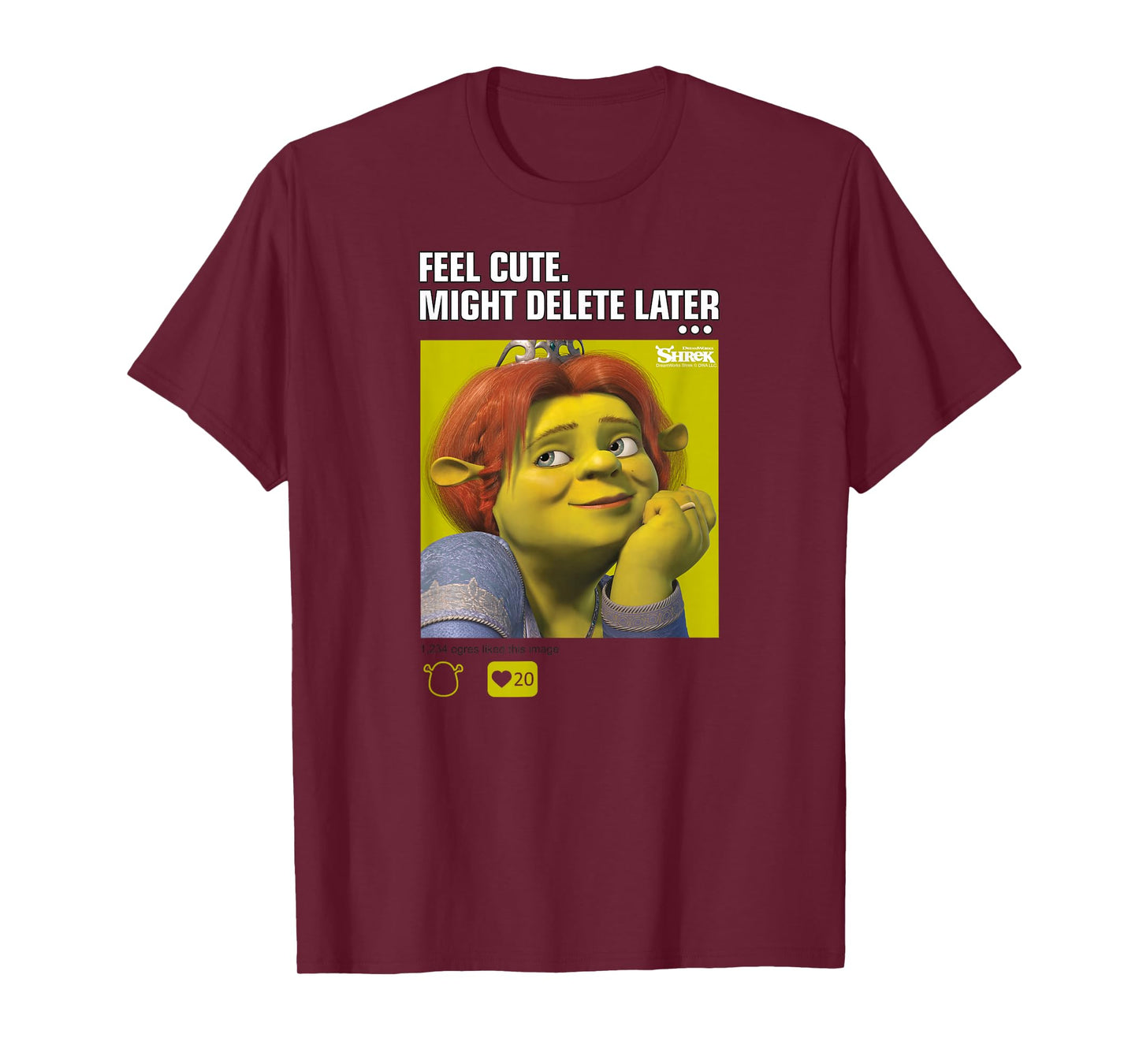 Shrek Fiona Feel Cute Might Delete Later Meme T-Shirt