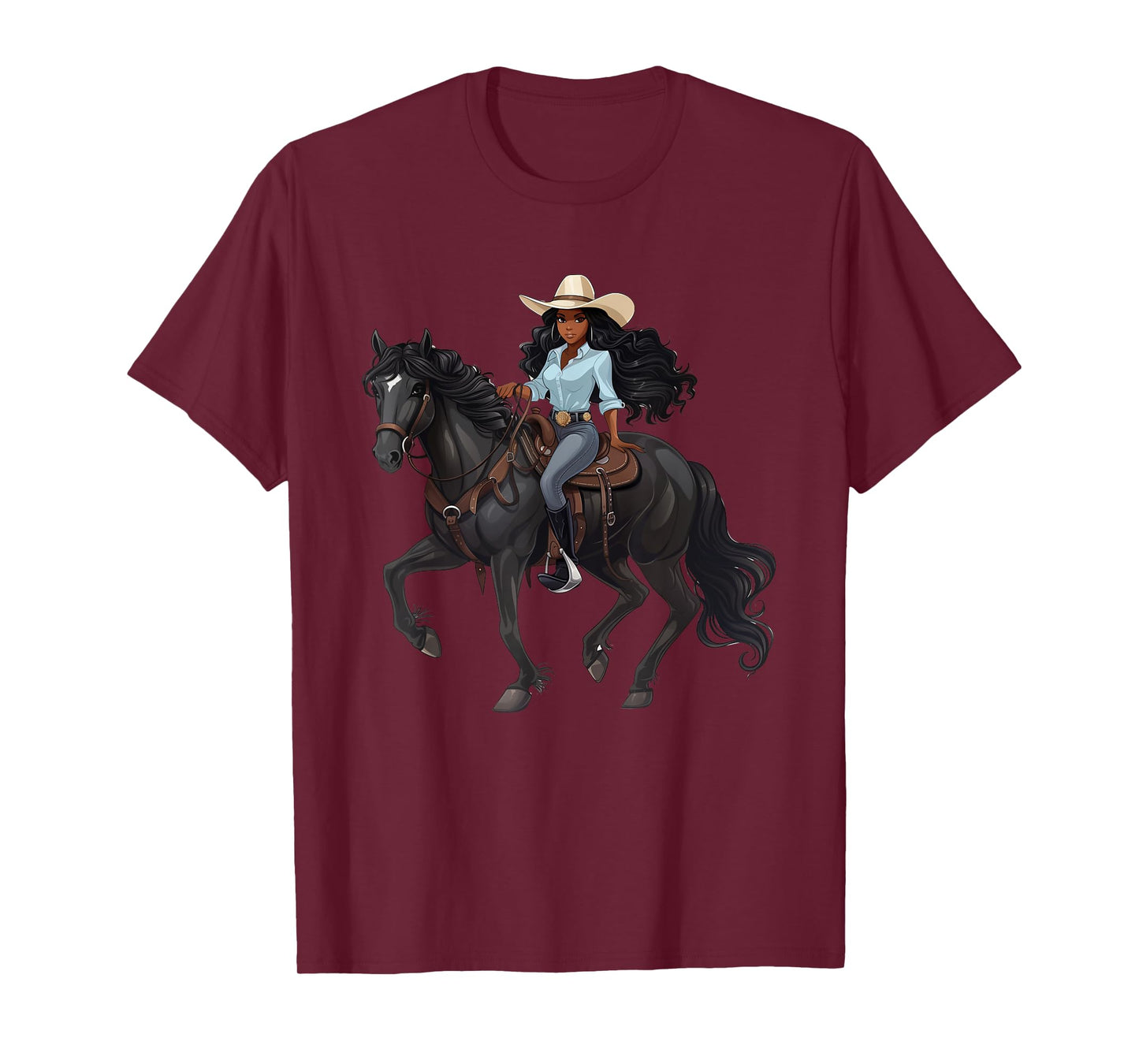 Howdy Black Cowgirls African American Texas Melanin Woman T-Shirt