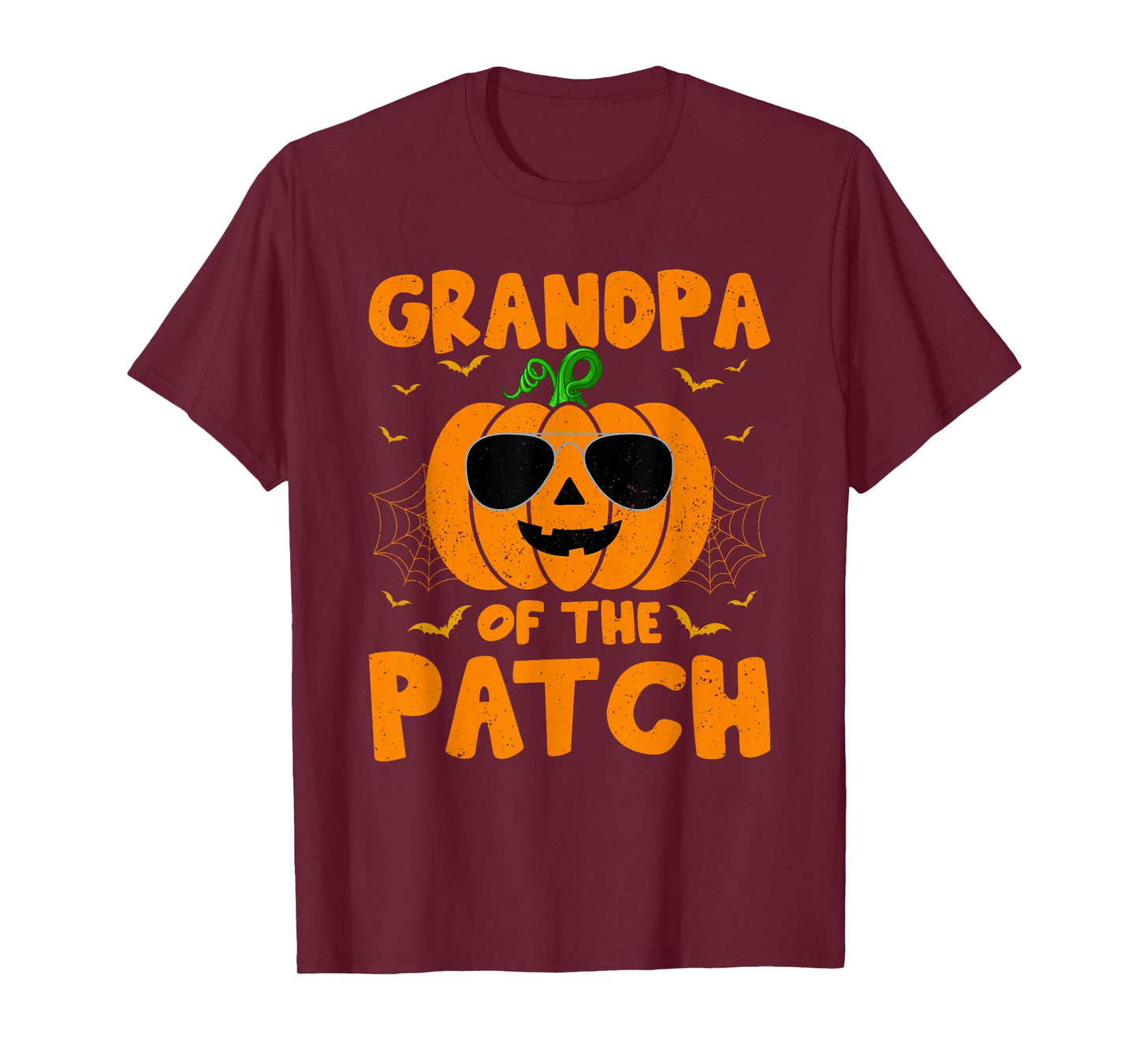 Pumpkin Grandpa Of The Patch Family Group Costume Halloween T-Shirt