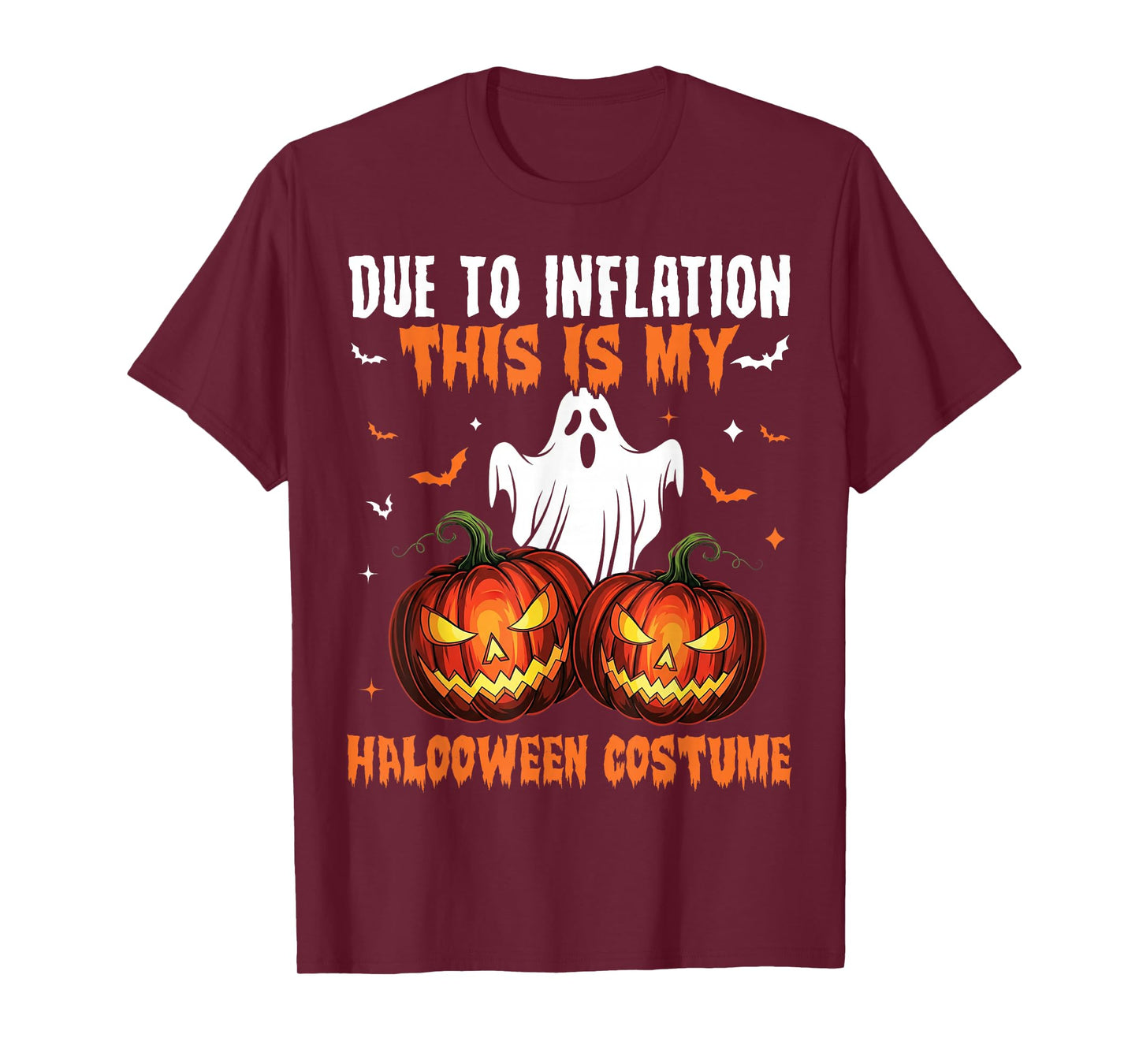 Funny Due to Inflation This is My Halloween Costume Pumpkin T-Shirt