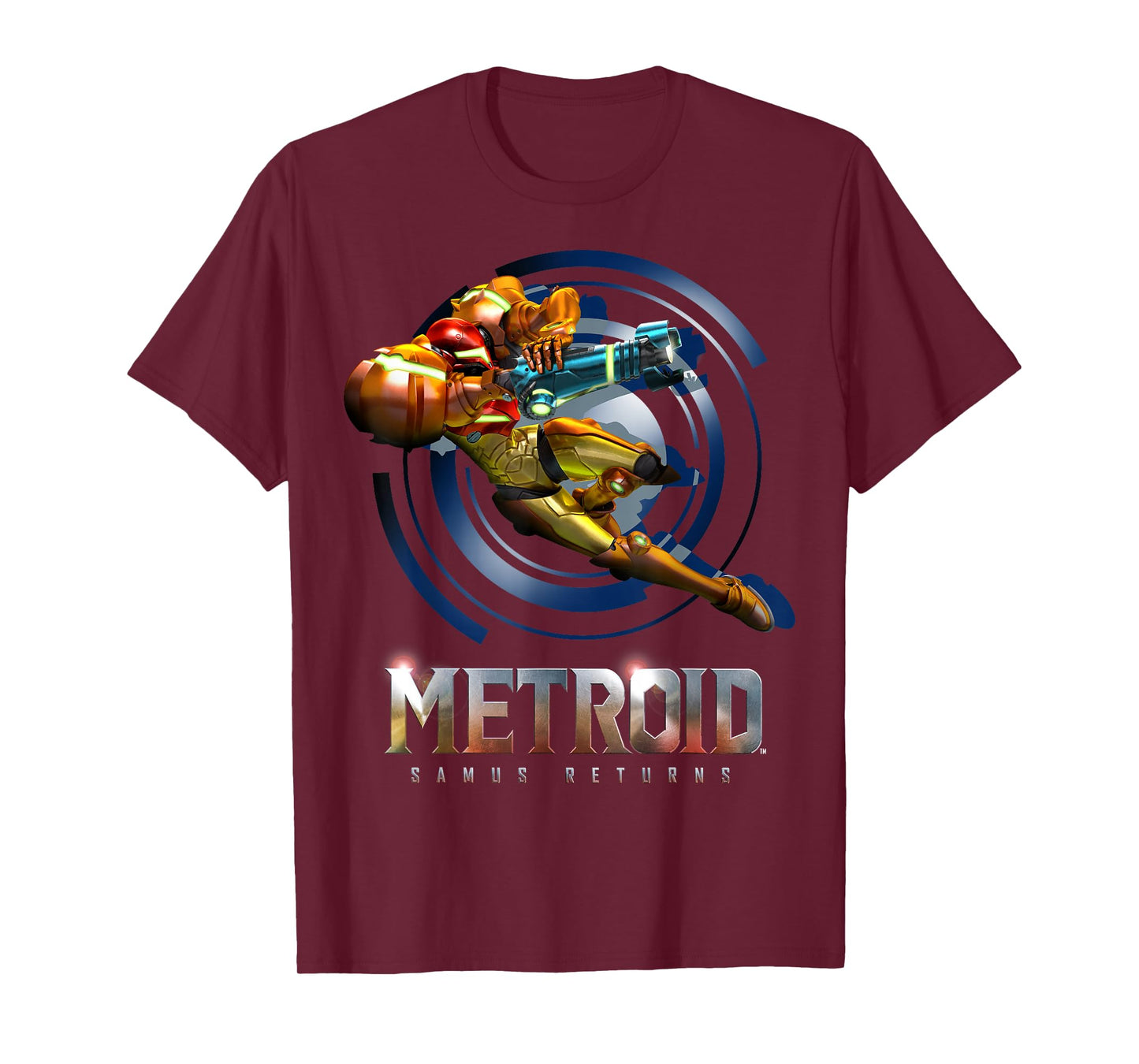 Nintendo Metroid Samus Returns Jump Action Graphic T-Shirt T-Shirt