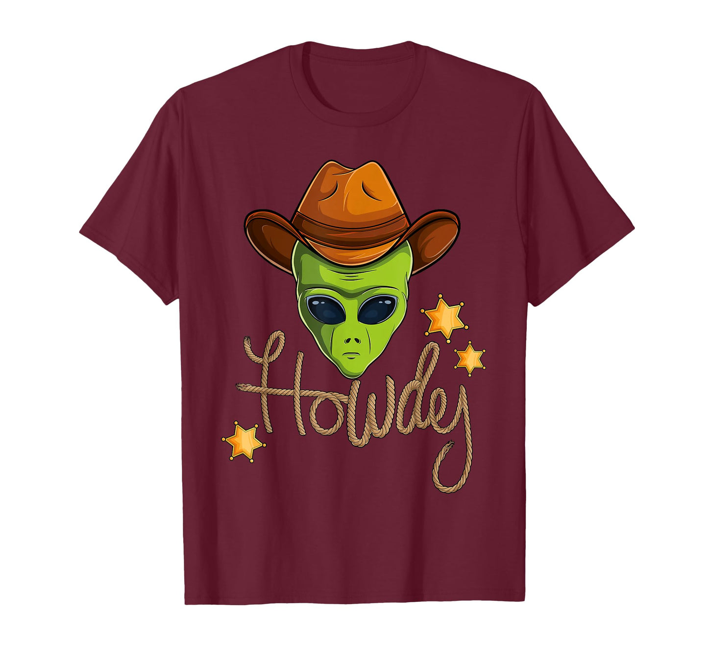 Funny Cowboy Alien Howdy Space UFO Western Rodeo Men Women T-Shirt