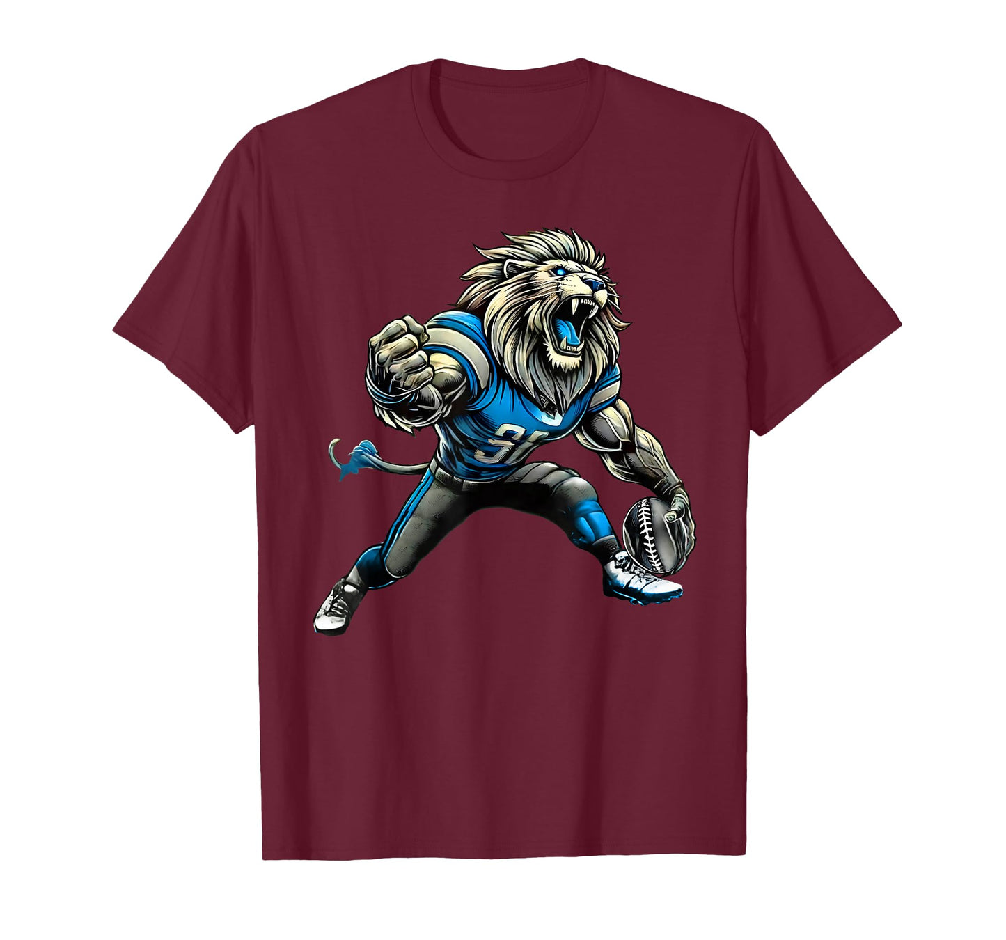 Lion Touchdown American Football Game Day Thanksgiving Cool T-Shirt