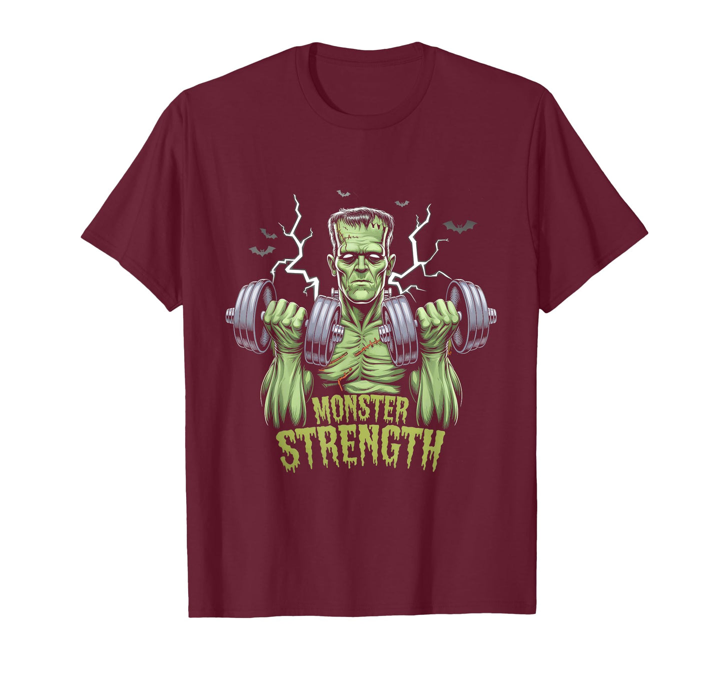 Frankenstein Monster Halloween Gym Workout Strength T-Shirt