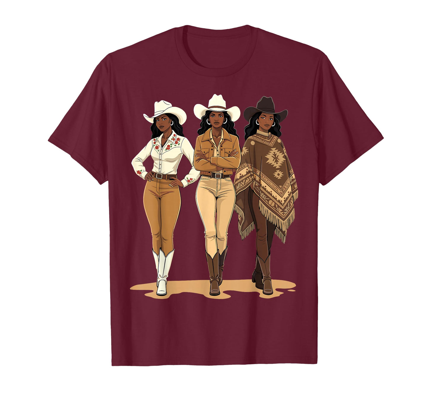 Black Cowgirl Melanin Western Rodeo T-Shirt