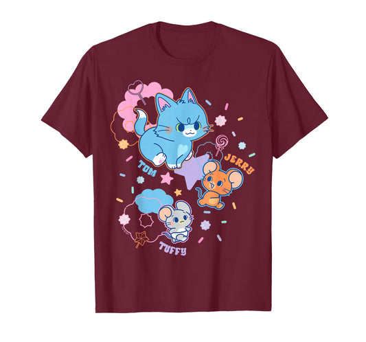 Tom and Jerry Gokko Tom Jerry & Tuffy Cute Chase T-Shirt