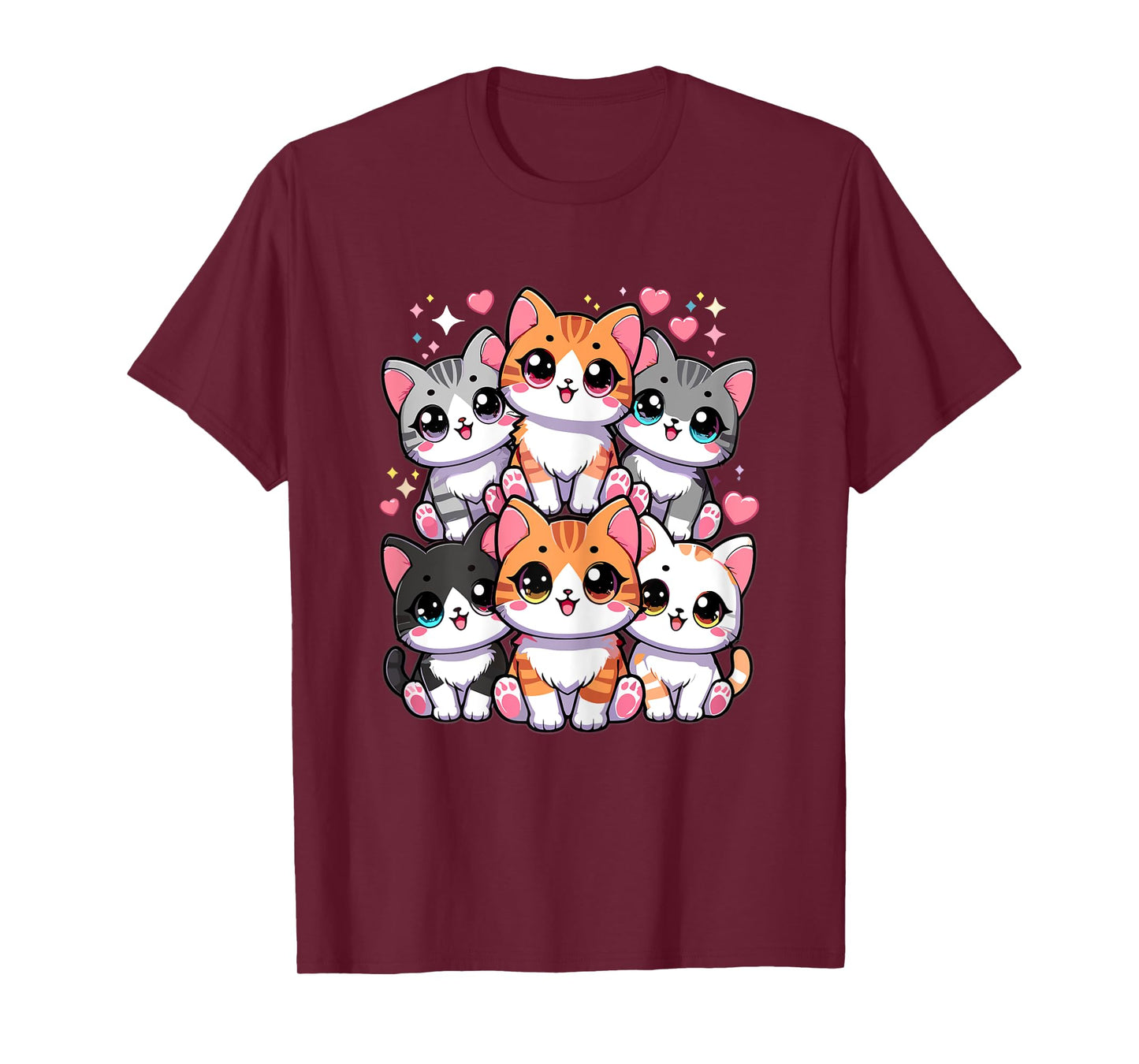 Cats Kawaii Funny Kitten Cat Women Kids T-Shirt