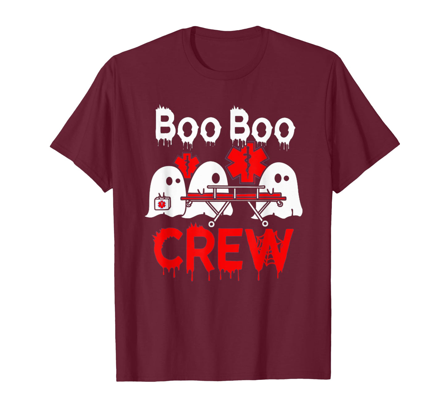 Ghost Boo Boo Crew EMT Paramedic Nurse Halloween T-Shirt