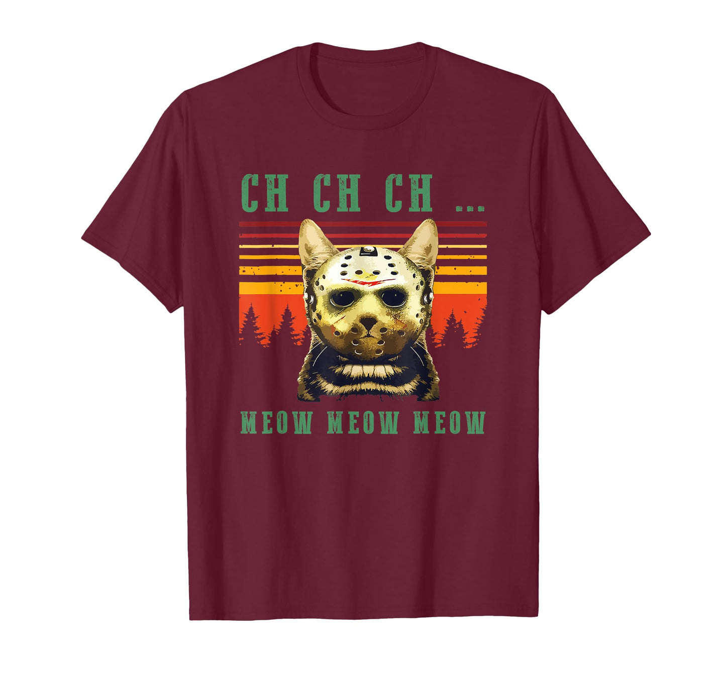 Ch Ch Ch Meow Meow Scary Friday Costume Halloween Cat T-Shirt for Men Women Kids