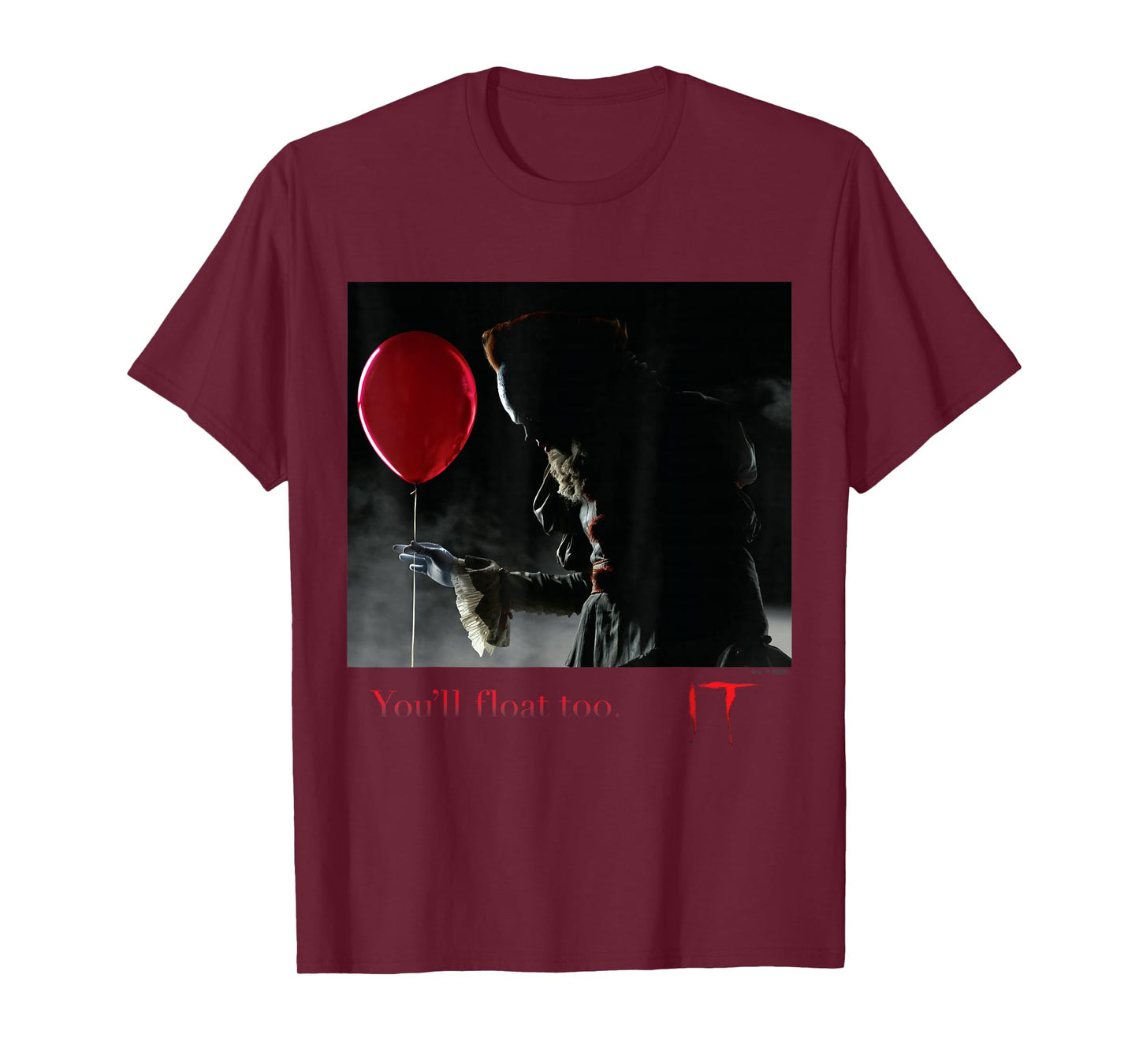 IT Films/TV Series - Pennywise You'll Float Too Red Balloon T-Shirt