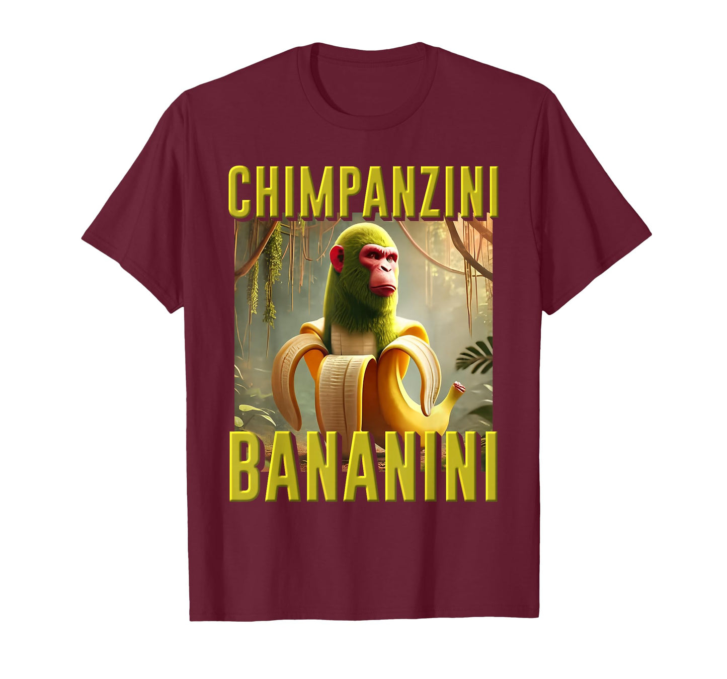 Internet Meme Hilarious AI Monster Joke Chimpanzini Bananini T-Shirt