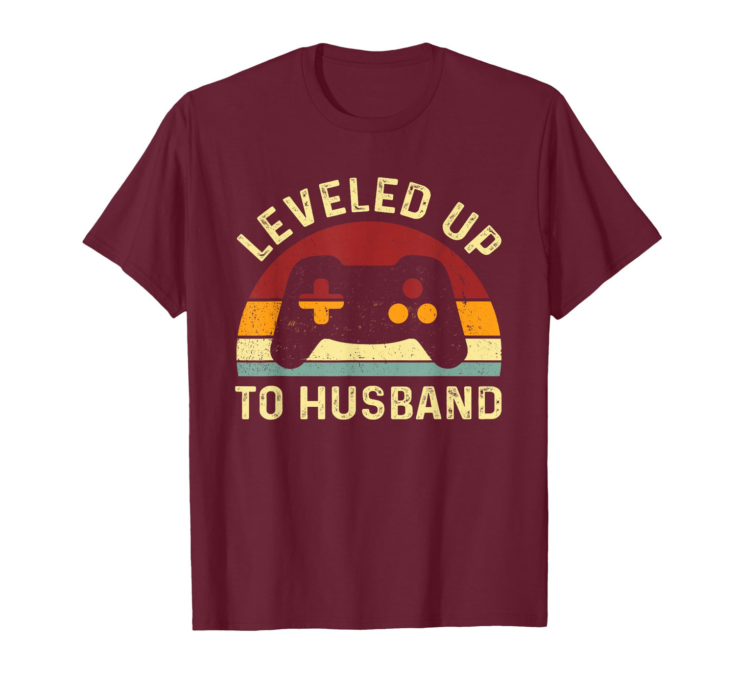 Leveled Up To Husband - Newlywed Groom - Just Married Couple T-Shirt