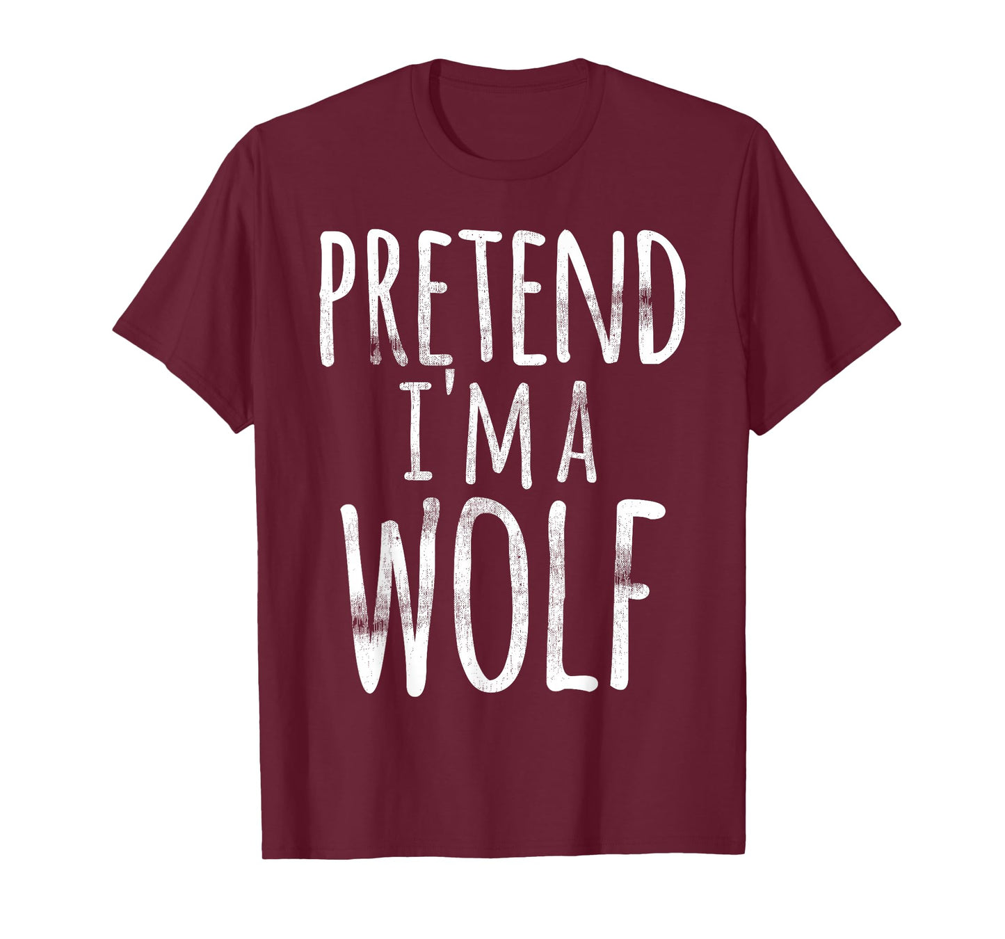 Funny Easy Lazy Halloween PRETEND I'M A WOLF COSTUME Outfit T-Shirt