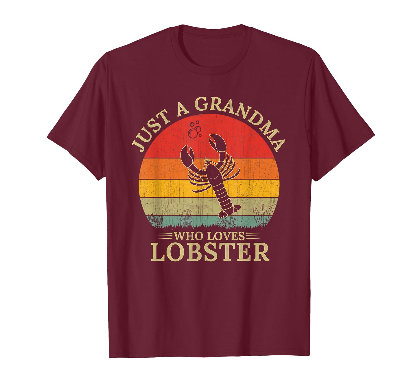 Retro Lobster Design Just A Grandma Who Loves Lobster T-Shirt