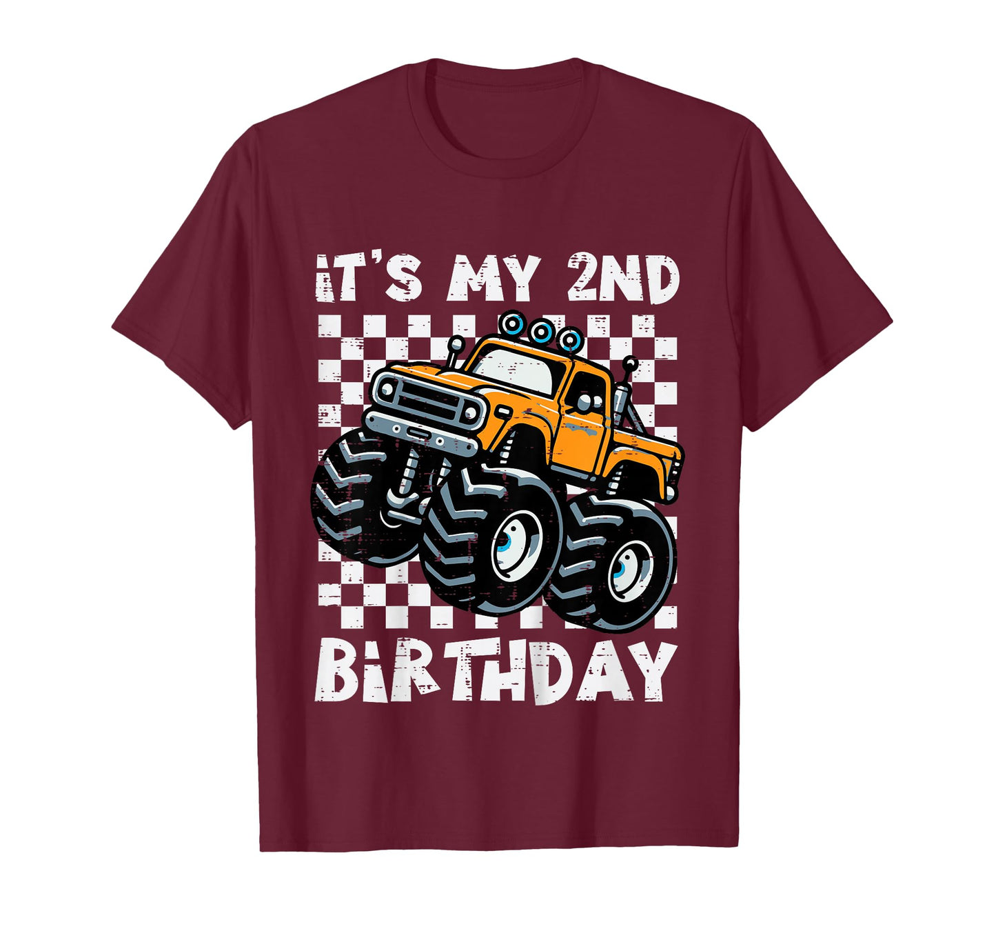 Its My 2nd Birthday Monster Truck 2 Year Old Bday Boys Kids T-Shirt