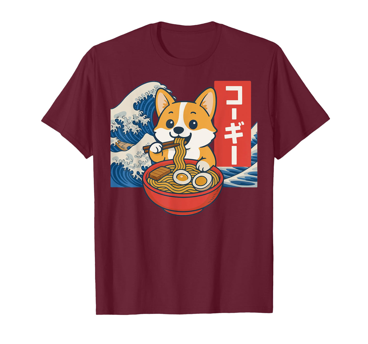 Corgi Eating Ramen T-Shirt