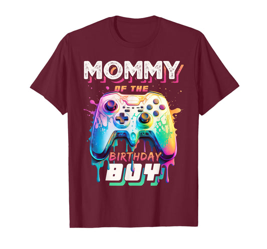 Mommy of the Birthday Boy Matching Video Game Birthday Party T-Shirt
