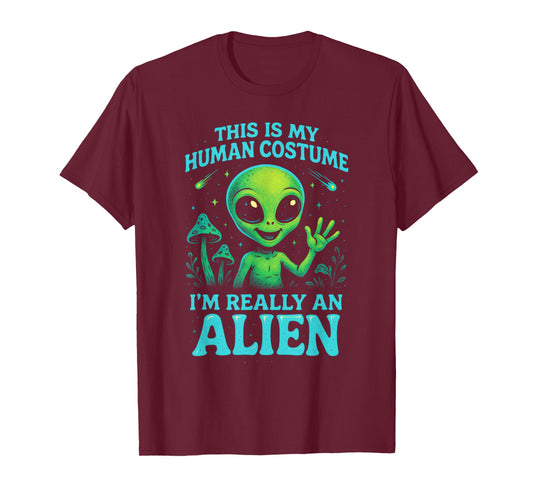 This is My Human Costume - Funny Alien Sci-Fi Humor T-Shirt