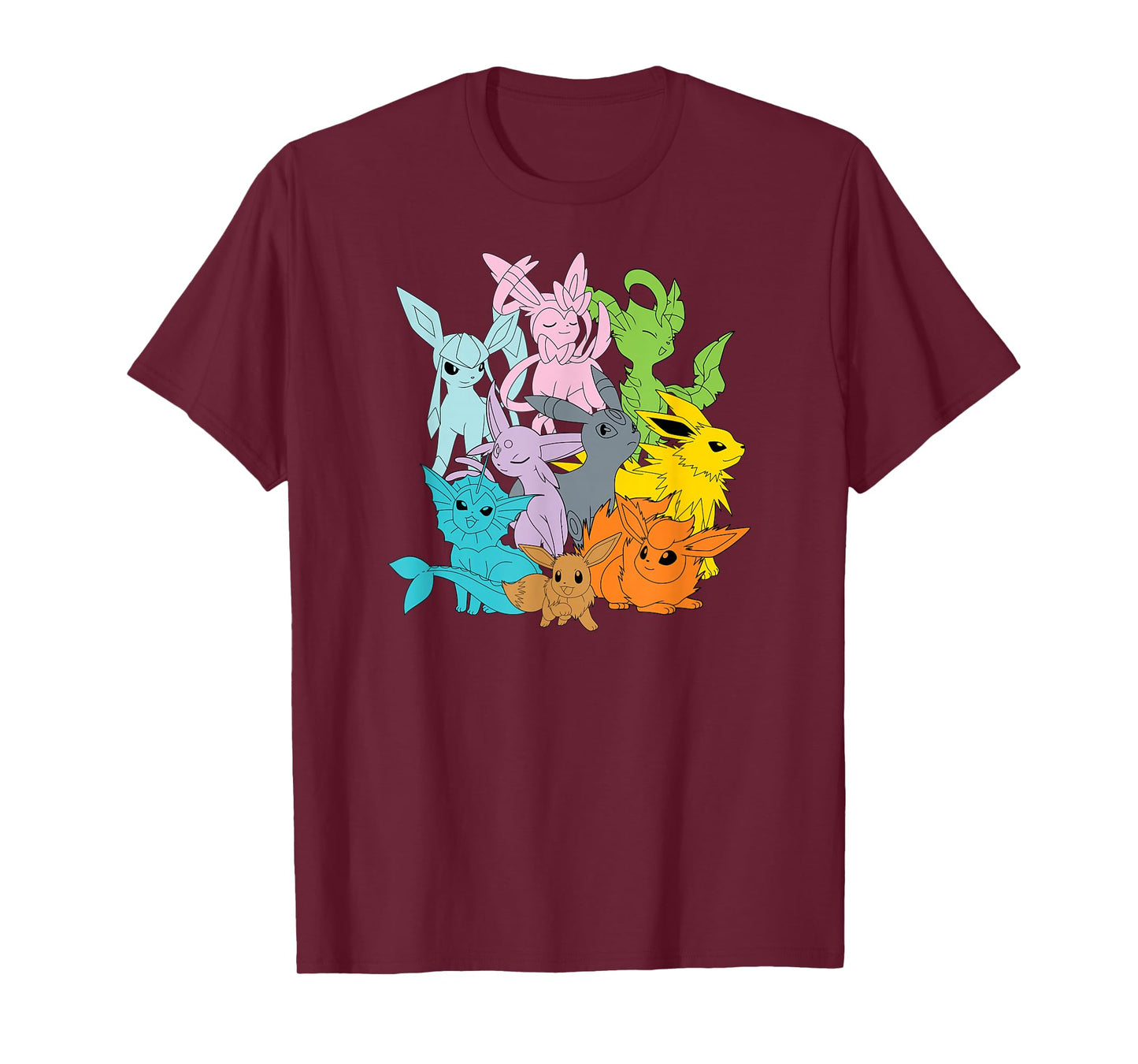 Pokémon - Eevolutions Solid Color T-Shirt