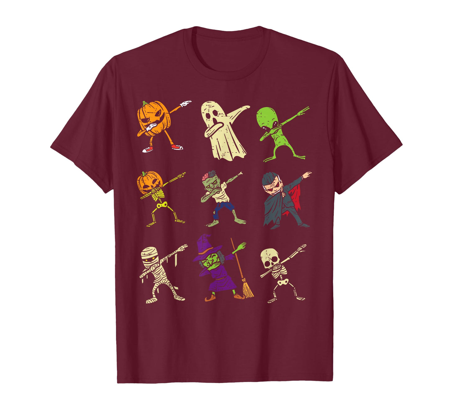 Dab Pumpkin Skeleton Ghost Alien Zombie Halloween Boys Kids T-Shirt