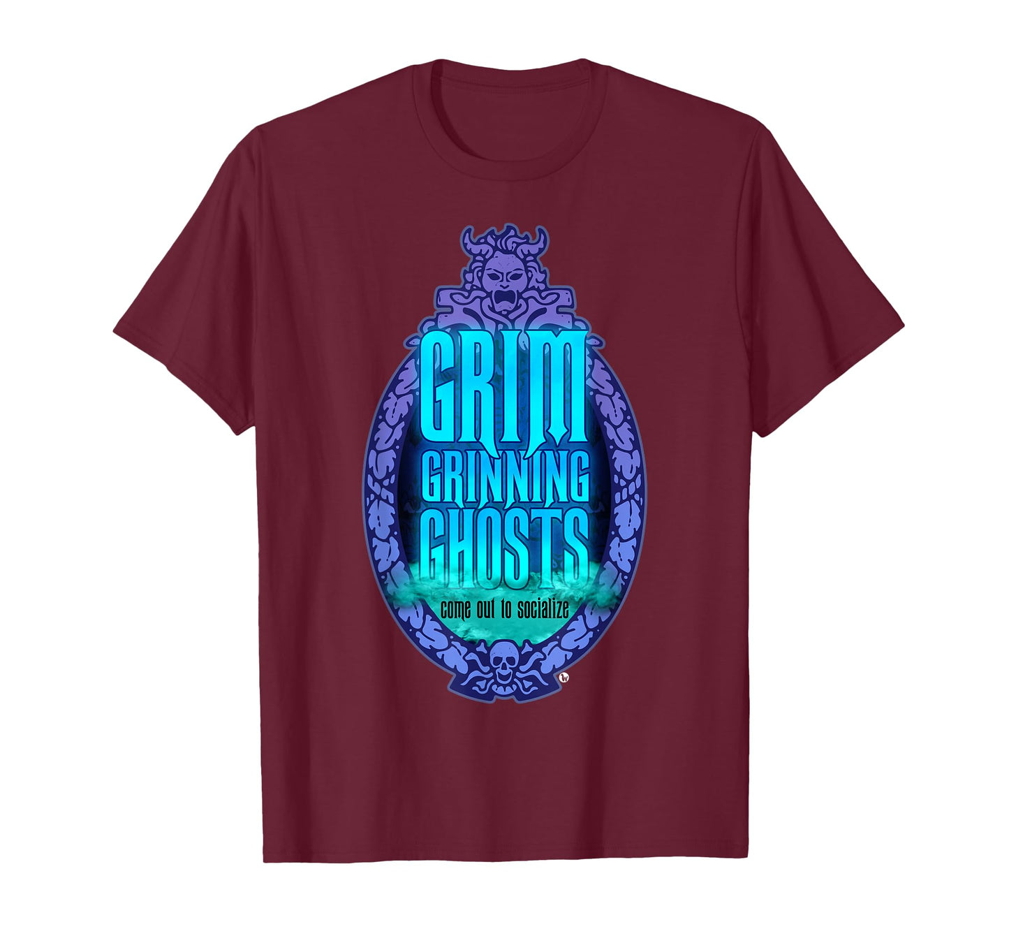 Grim Grinning Ghost Haunted Socialize Tee for Men & Women T-Shirt