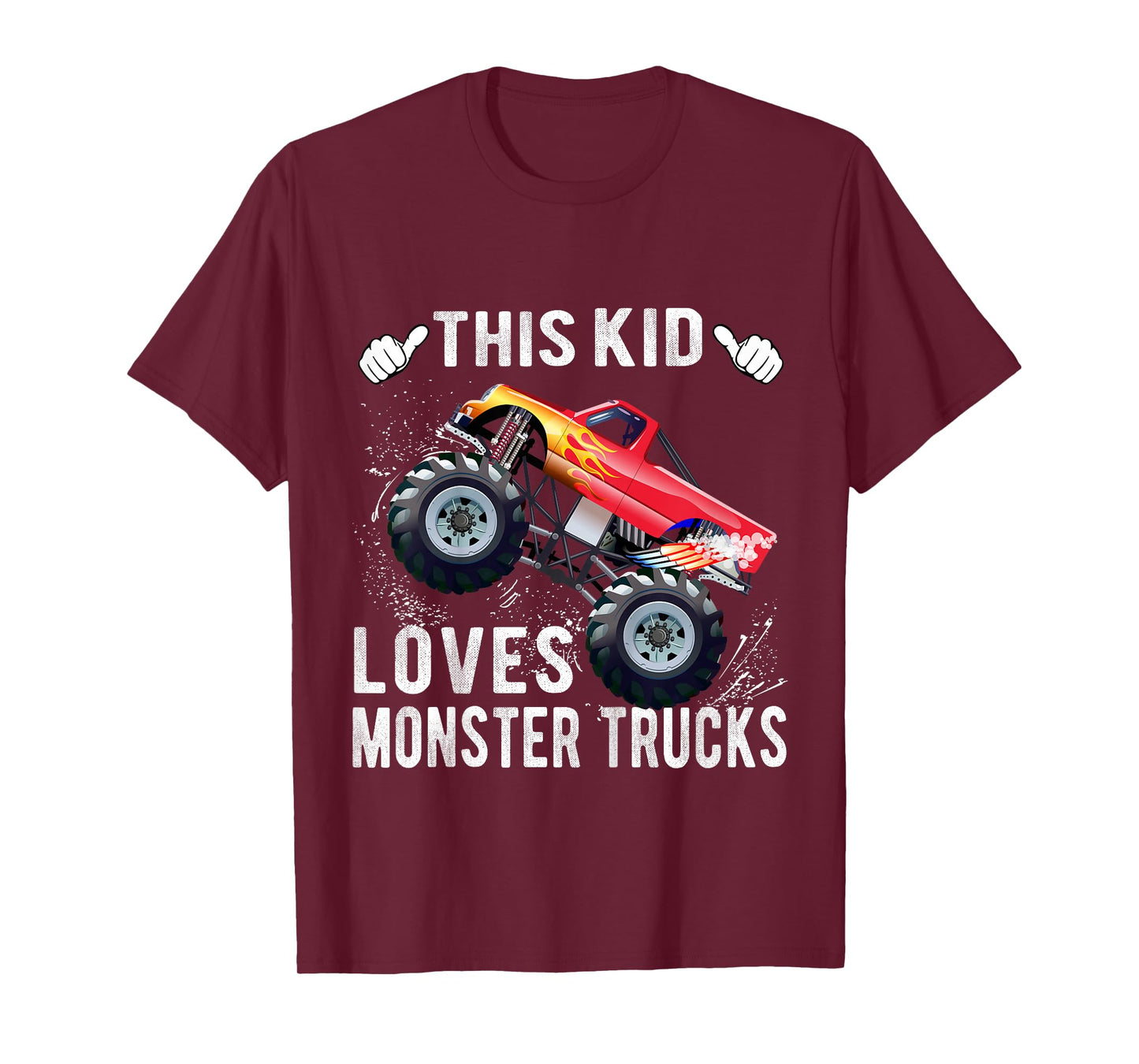 Kids This Kid Loves Monster Trucks Boys and Girls Gift T-Shirt