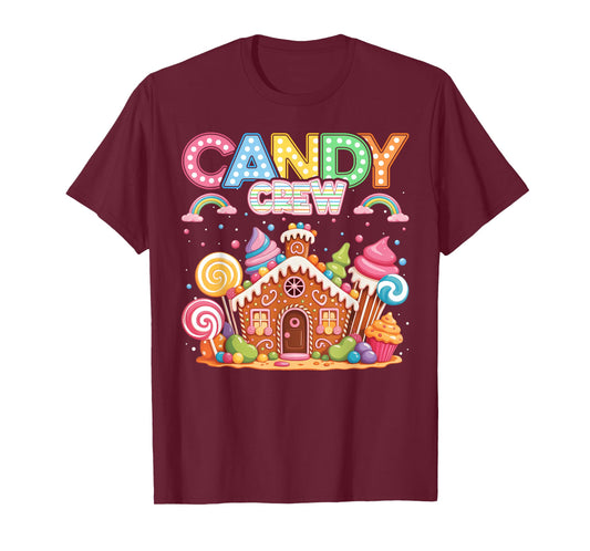 Merry Christmas Candy Crew Squad Matching Xmas Boy Girl Kid T-Shirt