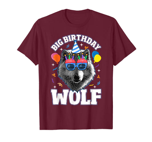 Big Birthday Wolf for Wolves Themed Birthday Wolf Lovers T-Shirt