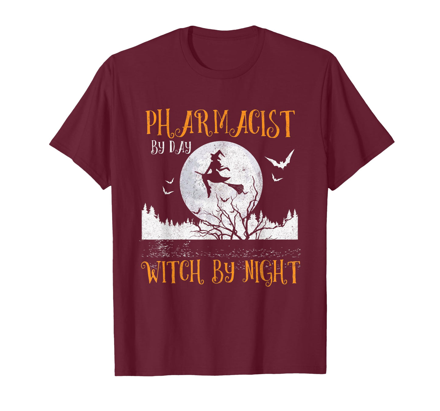 Pharmacist By Day Witch By Night Women Halloween T-Shirt