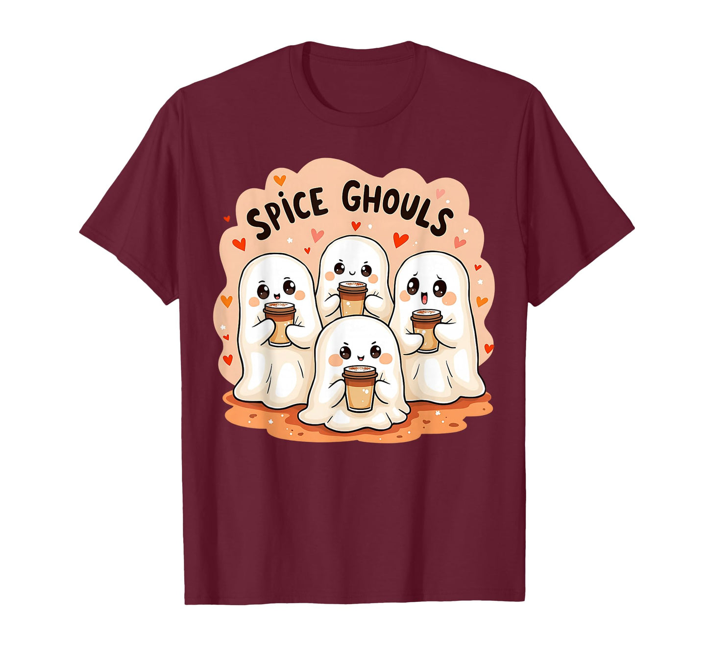 Spice Ghouls Funny Halloween Ghost Pumpkin Women Graphic T-Shirt