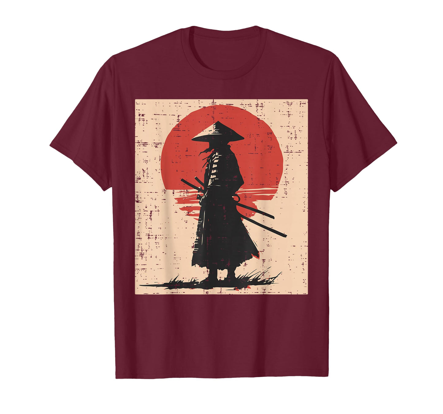 Japanese Samurai Red Sun Vintage Art Men Boys Kids Women T-Shirt