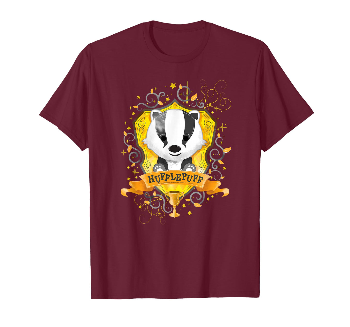 Harry Potter Watercolor Hufflepuff Crest T-Shirt