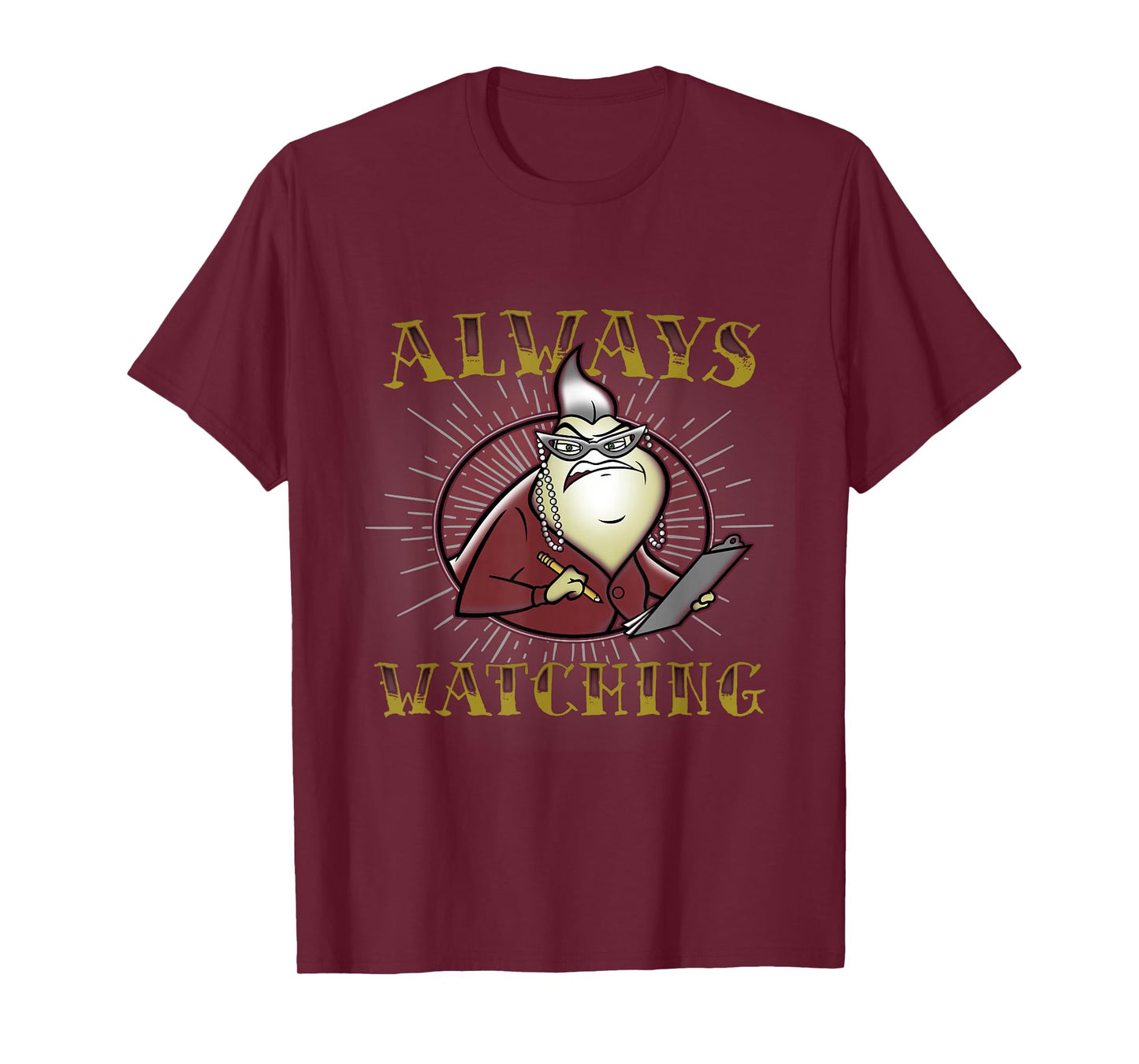 Disney Pixar Monsters Inc. Roz Always Watching Portrait T-Shirt Small