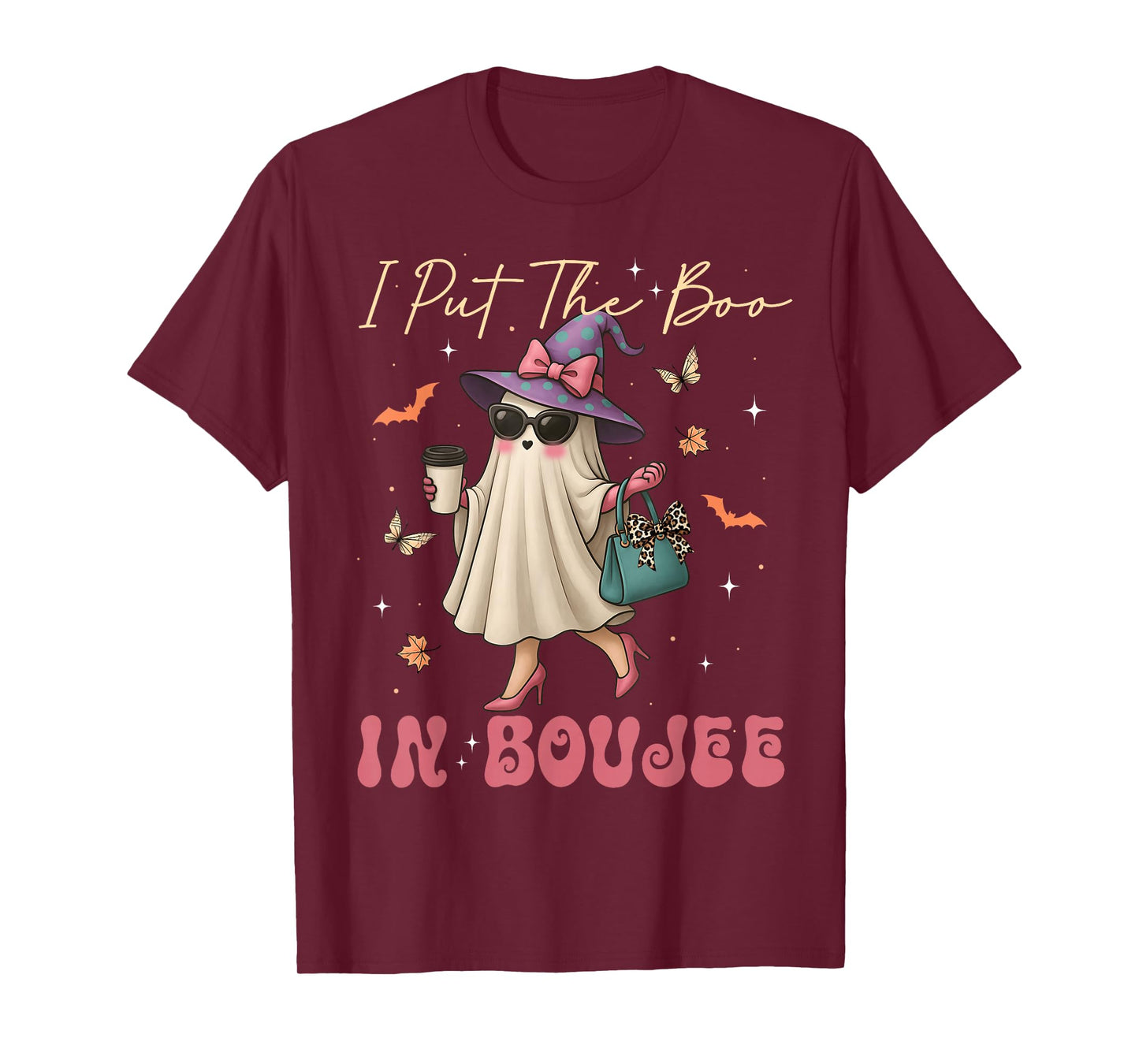 Spooky Ghost I Put The Boo In Boujee Boo-Jie Halloween Party T-Shirt