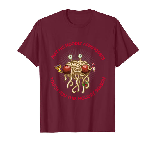 Flying Spaghetti Monster Holiday Pastafarianism Christmas T-Shirt