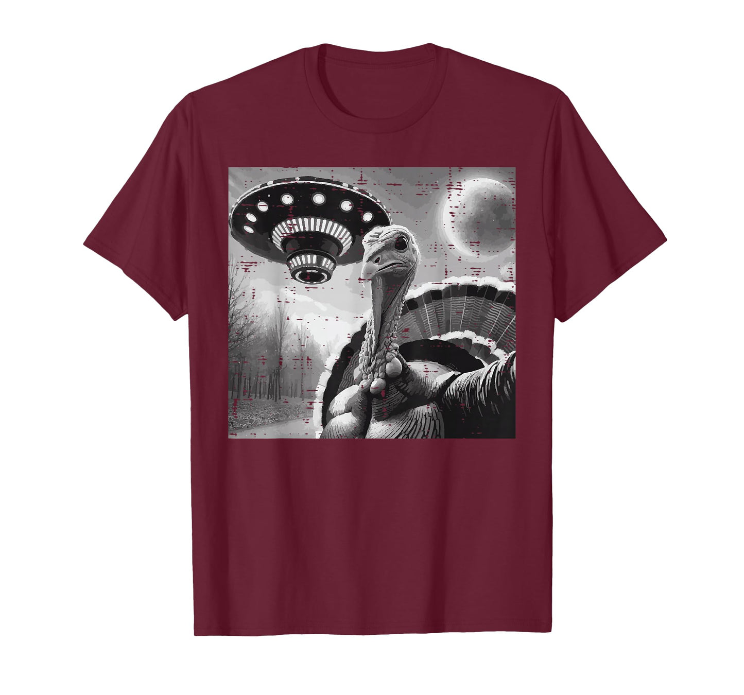 Thanksgiving Turkey UFO Selfie Funny Alien Men Women Kids T-Shirt