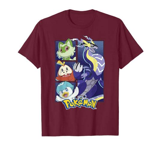 Pokémon Miraidon & Paldea Starters Boxed Up Portraits T-Shirt