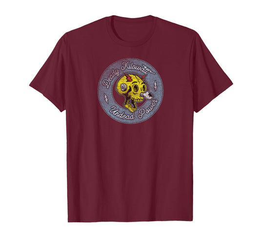 Deady Kilowatt Skull Zombie T-shirt T-Shirt