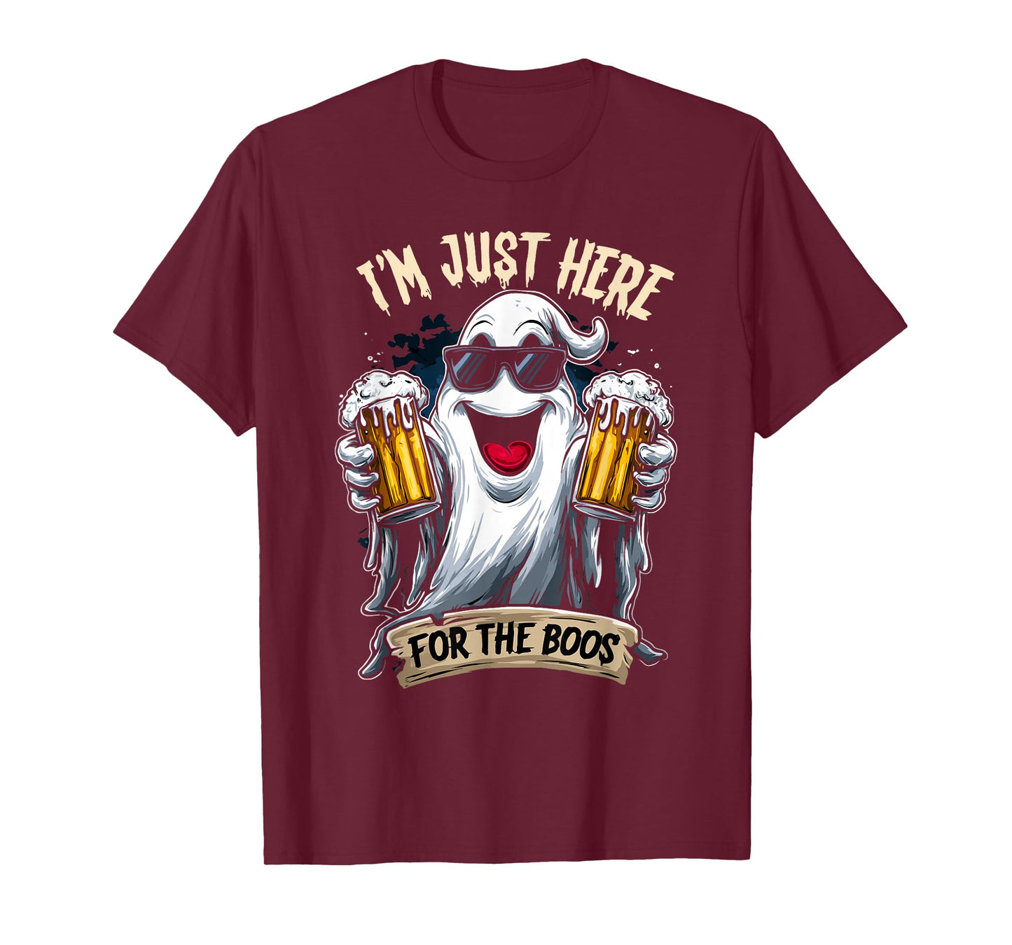 I'm just here for The boos | Funny Halloween Ghost T-Shirt